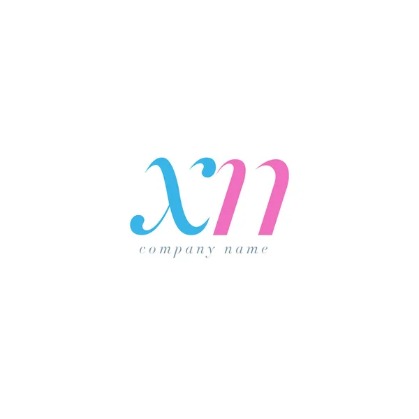 Logo des lettres conjointes XN Italics — Image vectorielle