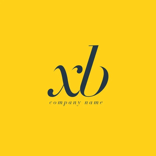 Logo des lettres conjointes XB Italics — Image vectorielle