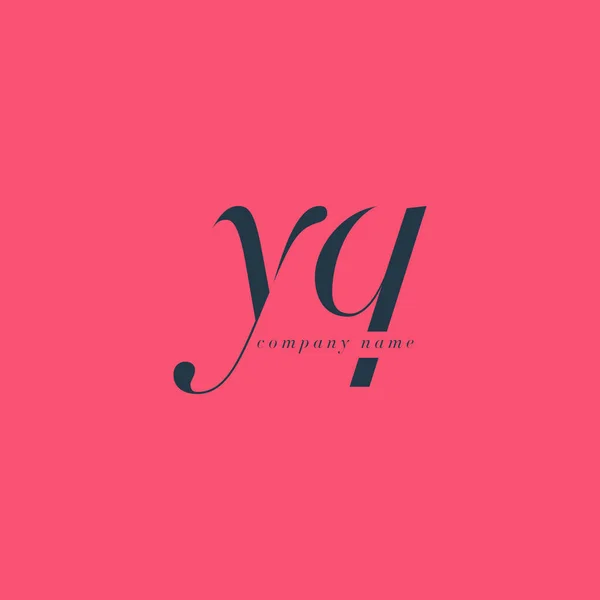 Yq Italics Cartas Comuns Logo —  Vetores de Stock