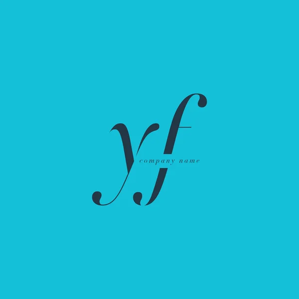 YF Italics Joint Letters Logo — Stock Vector