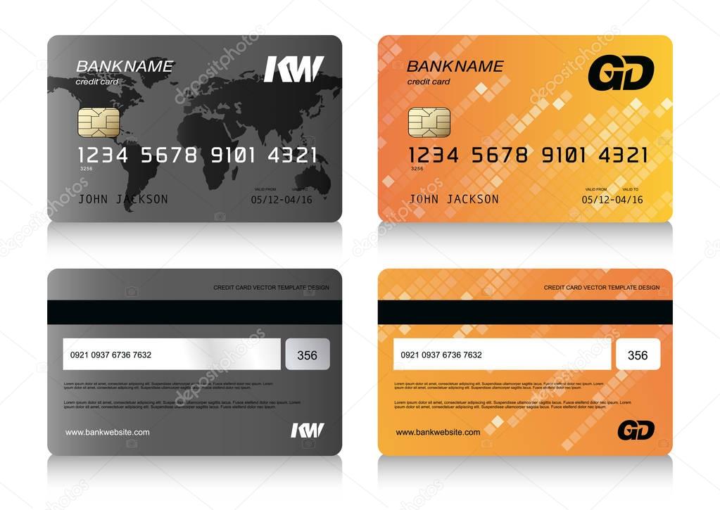 Bank Credit Card template