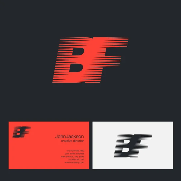 Bf buchstaben firmenlogo — Stockvektor