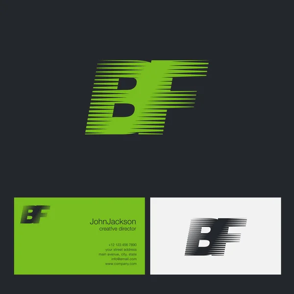 BF Lettres Logo de l'entreprise — Image vectorielle