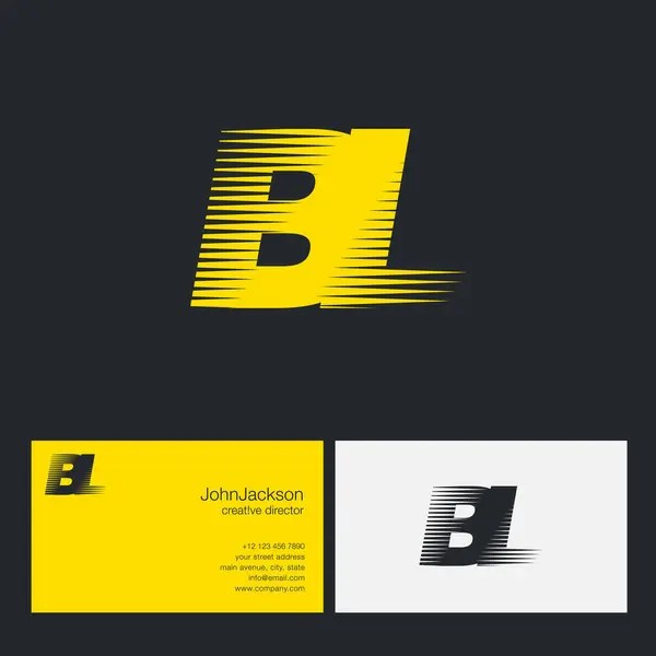 Logotipo da empresa de cartas de BL — Vetor de Stock