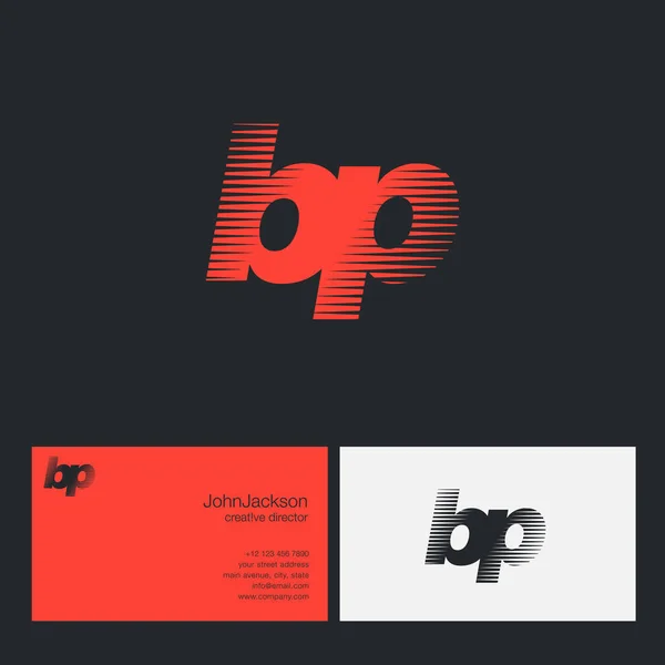 BP Letters Logo de l'entreprise — Image vectorielle