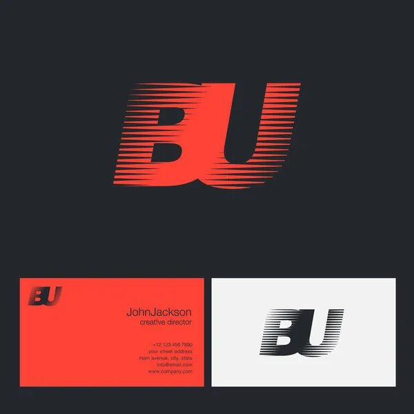 BU Lettres Logo de l'entreprise — Image vectorielle