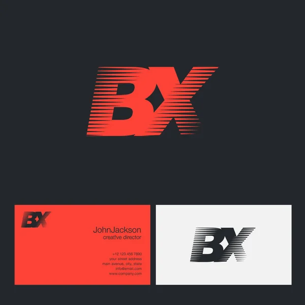 Bx buchstaben firmenlogo — Stockvektor