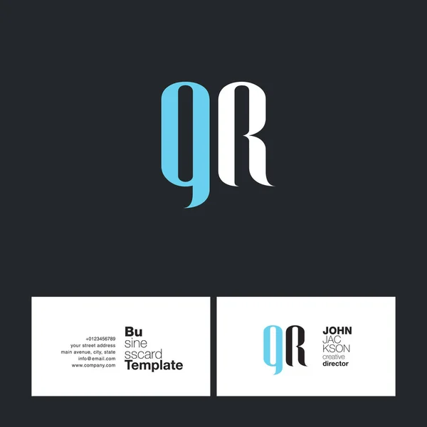 Cartas QR Logo Tarjeta de visita — Vector de stock