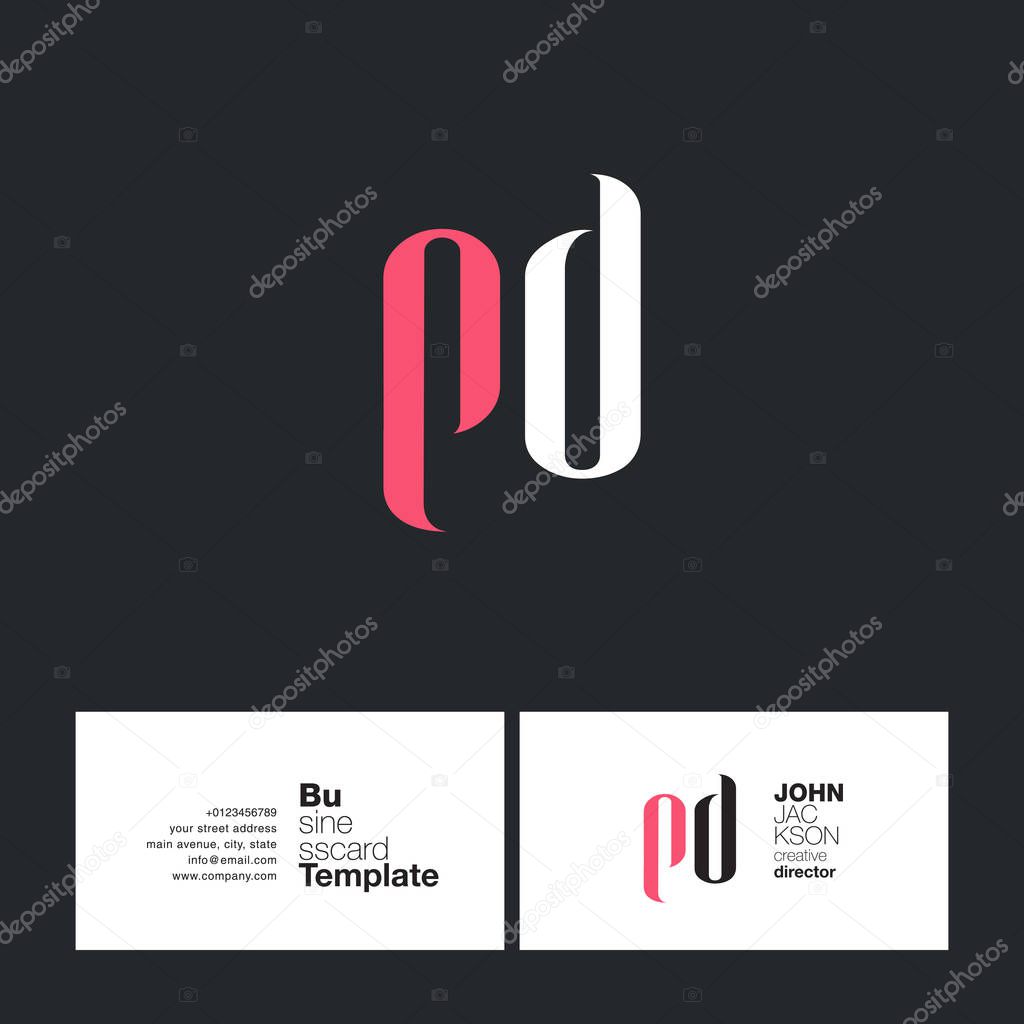 PD Letters Logo Business Card