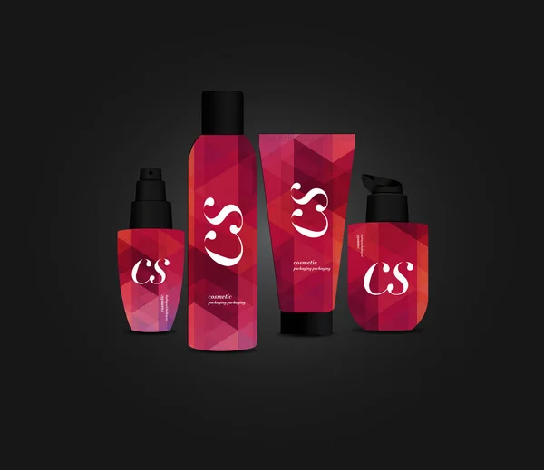 Conjunto de design de garrafas cosméticas —  Vetores de Stock