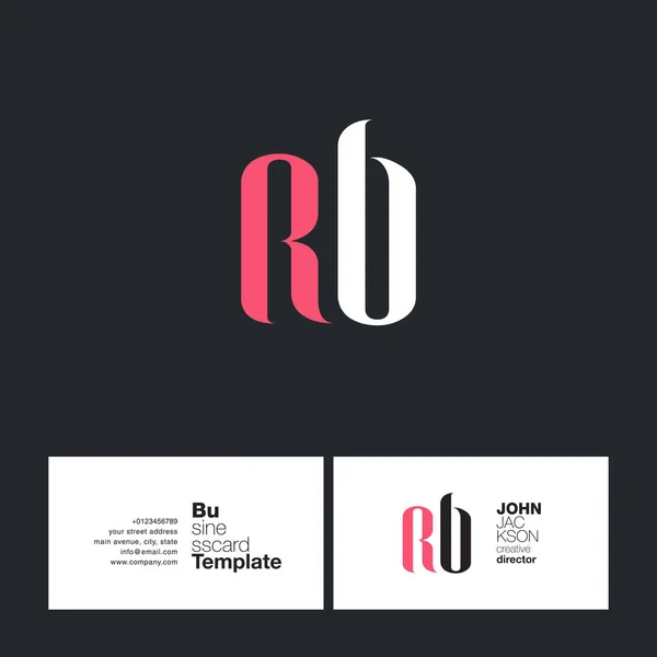Rb buchstaben logo visitenkarte — Stockvektor
