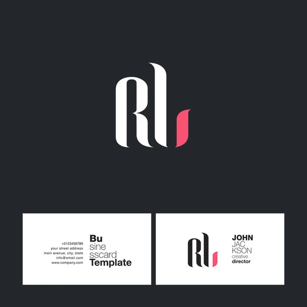 RL harf Logo kartvizit — Stok Vektör