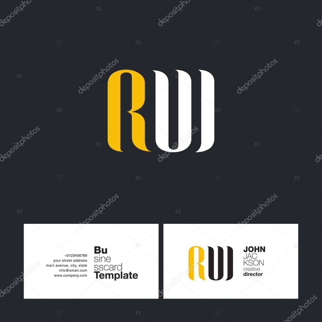 RW Letters Logo Business Card