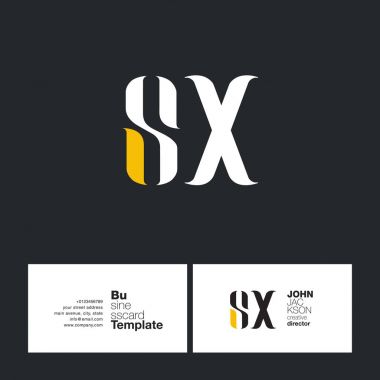 SX harf Logo kartvizit