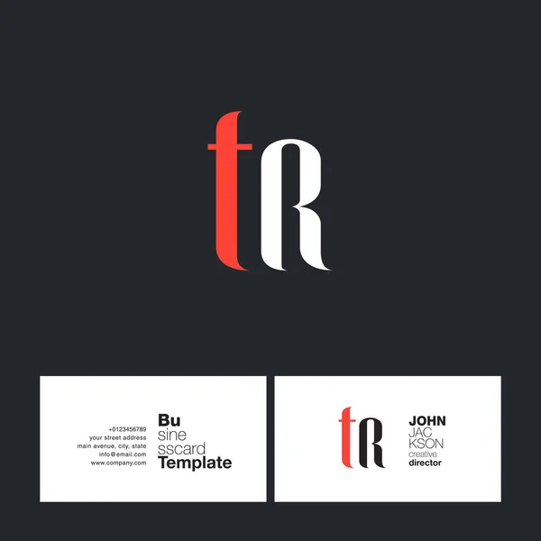 Tr buchstaben logo visitenkarte — Stockvektor