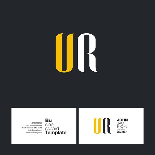 Λογότυπο επαγγελματικής κάρτας σας γράμματα — Διανυσματικό Αρχείο