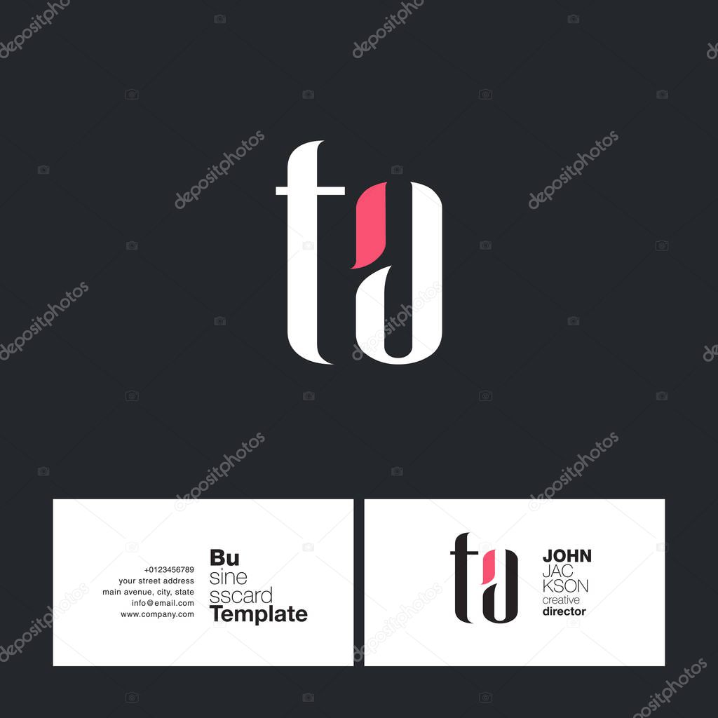 TA Letters Logo Business Card
