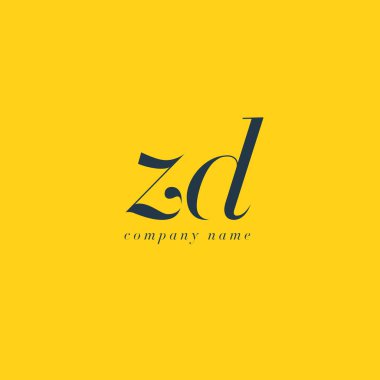 ZD italik ortak harf Logo 
