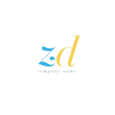 ZD italik ortak harf Logo 