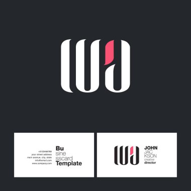 WA Letters Logo Business Card