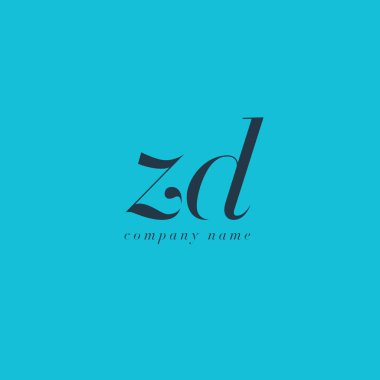 ZD italik ortak harf Logo 