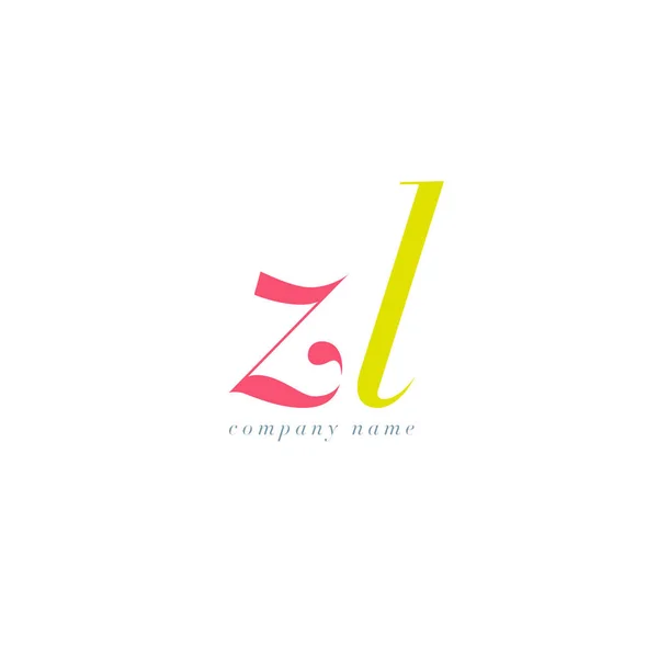 ZL курсив спільних листи логотип — стоковий вектор