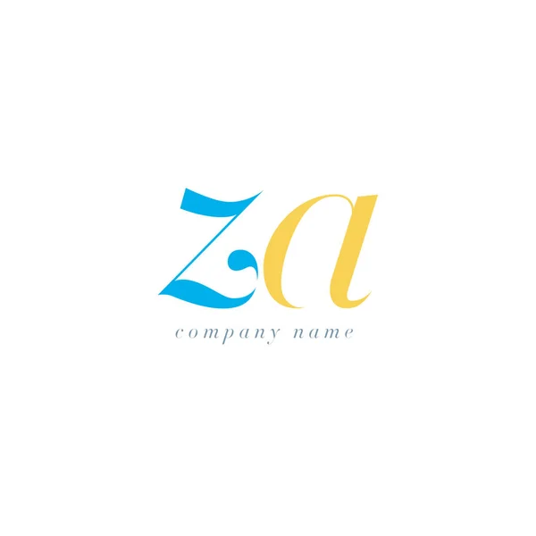 Logo des lettres conjointes Za Italics — Image vectorielle