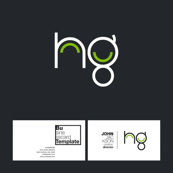 Letra redonda logo HG — Vector de stock