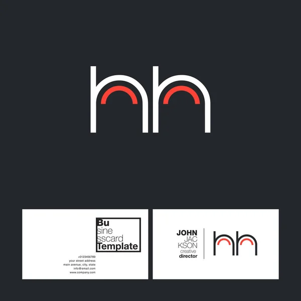 Letra redonda logo HH — Vector de stock
