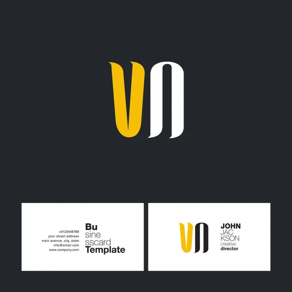 Логотип VN Joint Letters — стоковый вектор