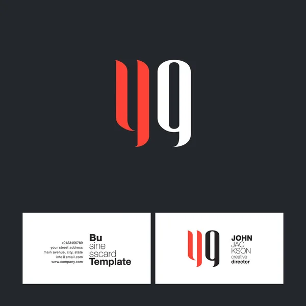 YQ Cartas Comuns Logo — Vetor de Stock