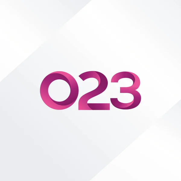 Lettre et chiffre O23 logo — Image vectorielle