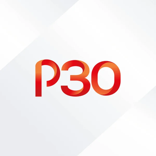 Letra y dígito logo P30 — Vector de stock