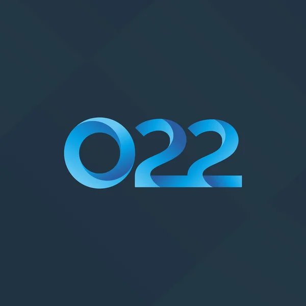 Літера і цифра логотип O22 — стоковий вектор