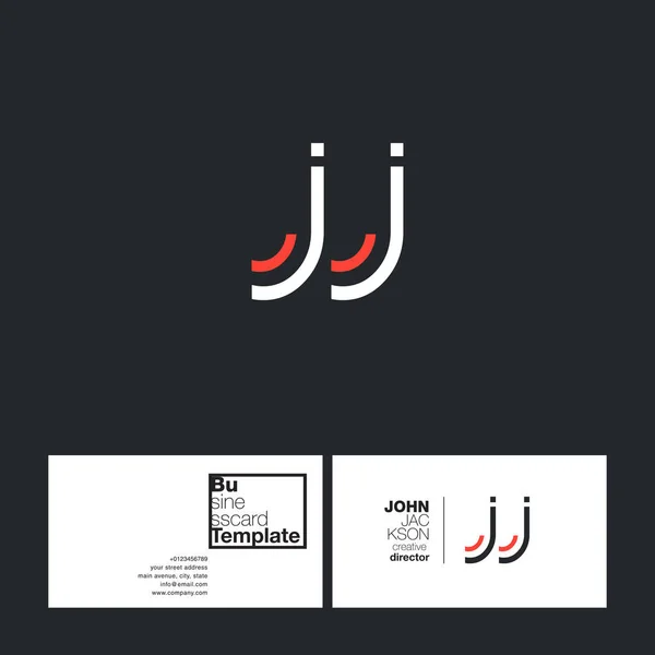 Круглые буквы логотипа JJ — стоковый вектор