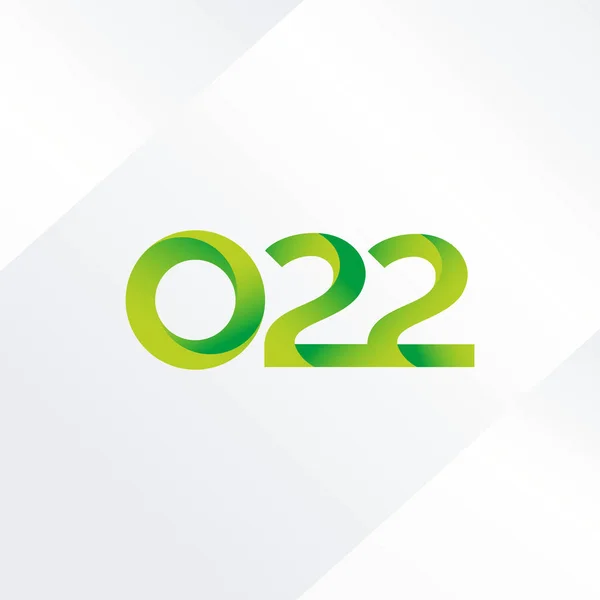Logotipo da letra e do dígito O22 — Vetor de Stock