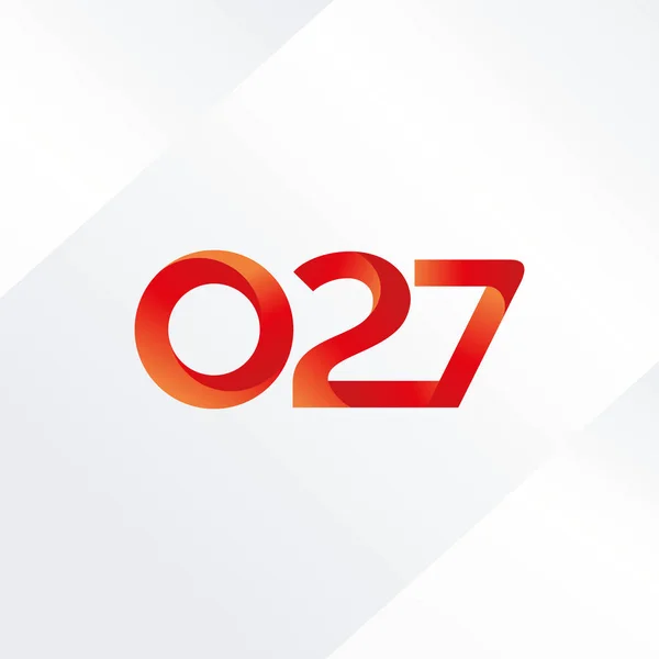 Letter en cijfer O27 logo — Stockvector