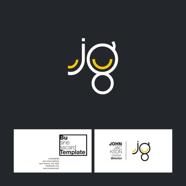 Letra redonda logo JG — Vector de stock