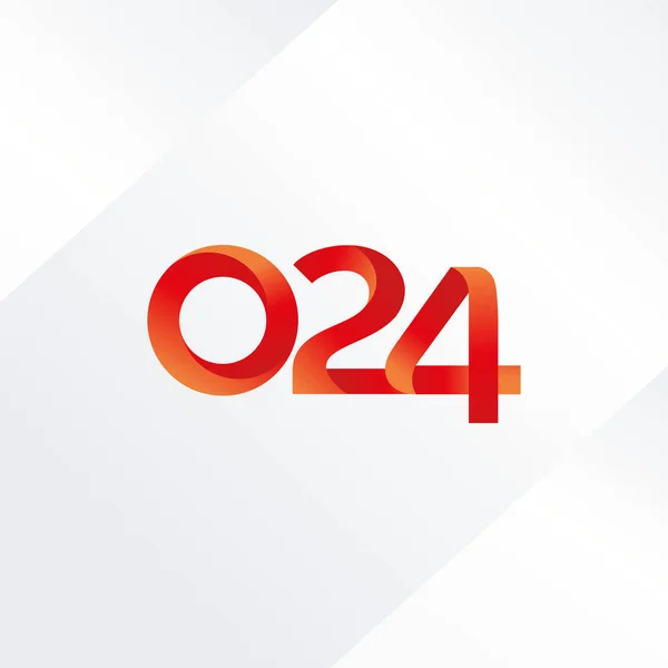 Letra y dígito logo O24 — Vector de stock