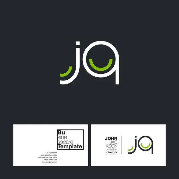 Круглые буквы логотипа JQ — стоковый вектор