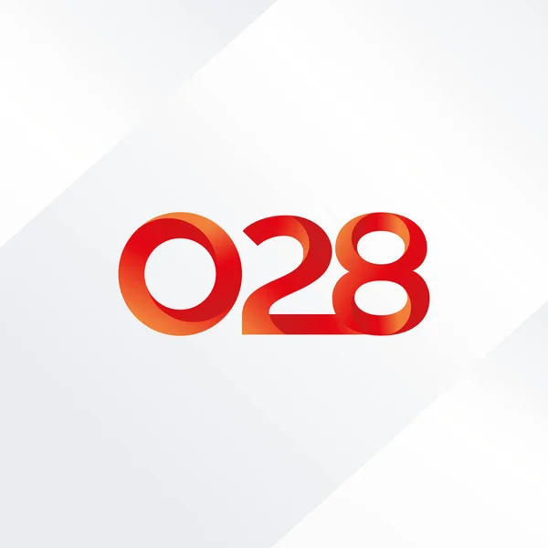 文字と数字の O28 ロゴ — ストックベクタ