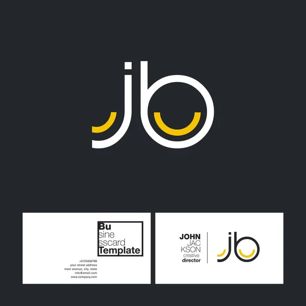 Круглые буквы логотипа JB — стоковый вектор