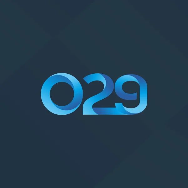 Літера і цифра логотип O29 — стоковий вектор