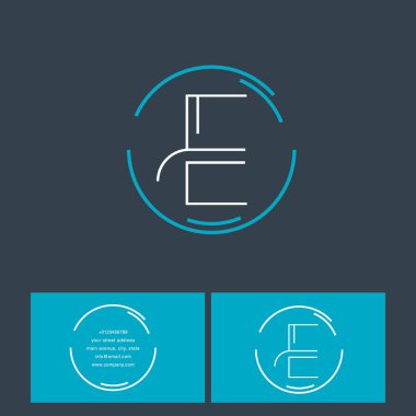 E Harfi Logo Şablonu