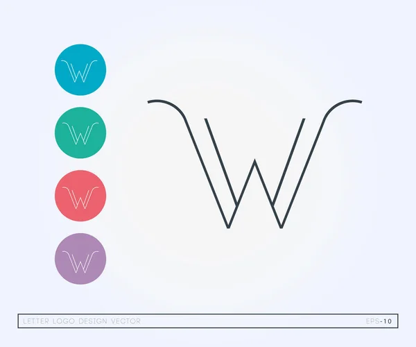 Šablona loga W — Stockový vektor