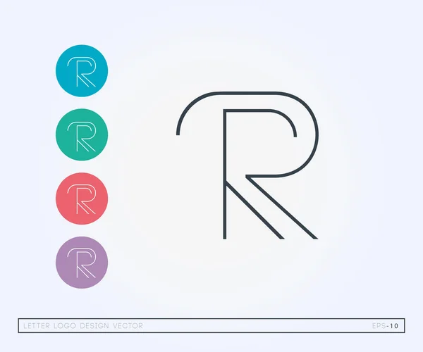 R Letter Logo Template — Stock Vector