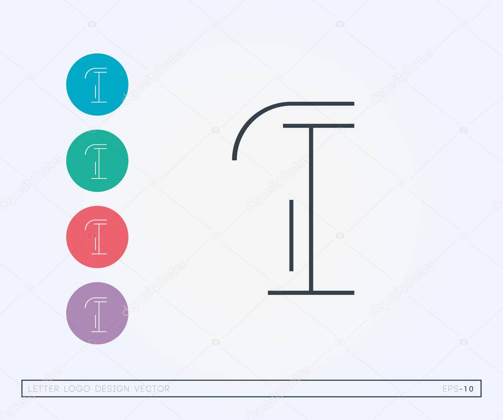 I Letter Logo Template