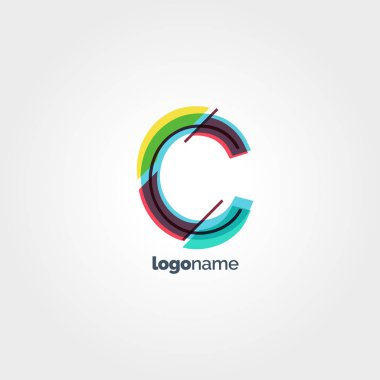 C harfi logo şablonu