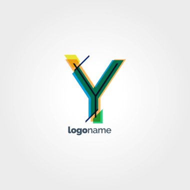 Y harfi logo şablonu