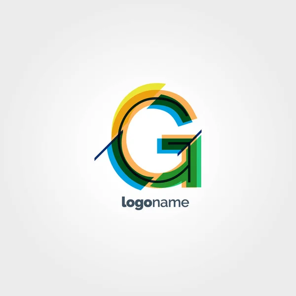 G Modèle de logo de lettre — Image vectorielle